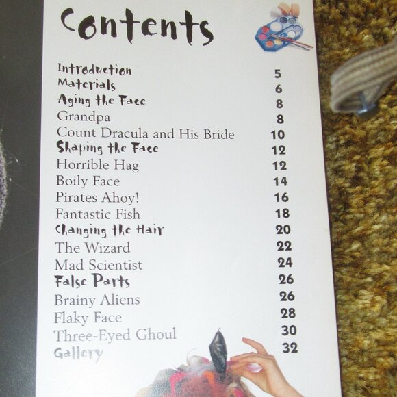 Soft-cover Kingfisher Halloween FX FACES make-up costuming book - Picture 6 of 15